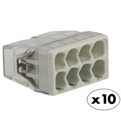 Lot de 10 bornes automatiques 8 x 2.5 mini Wago