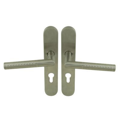 Ensemble poignées de porte cylindre COLOURS Jascha inox satin