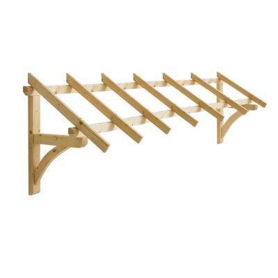 Auvent bois pour porte de garage Castorama Cléo 298 x 76 cm