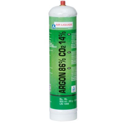 Cartouche jetable gaz Argon / CO² pour soudage semi-automatique MIG/MAG