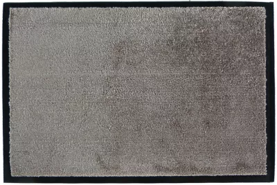 Tapis en microfibres taupe 40x60 cm avec semelle en PVC