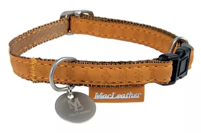 Collier réglable Mc Leather 15mm jaune