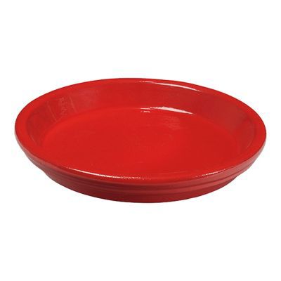 Soucoupe pot rond terre cuite Deroma Bigband rouge tomate Ø17 cm