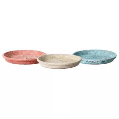 Soucoupe Stella pour pot de fleurs terre cuite multicolore 22 cm Deroma