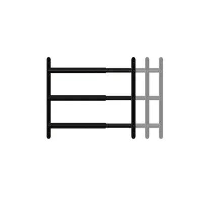3 barreaux télescopiques de fenêtre, acier gris anthracite, Afbat, L.48 à 90 cm