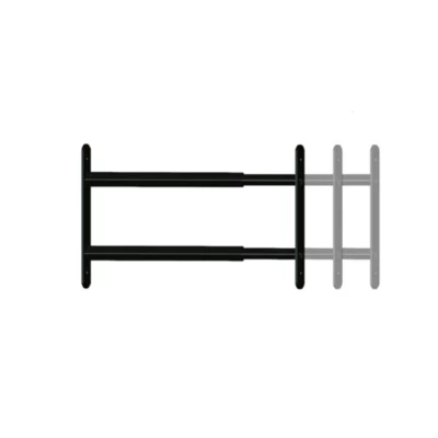 2 barreaux télescopiques de fenêtre, acier noir, Afbat, L.90 à 170 cm