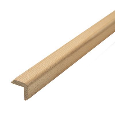 Baguette d'angle hêtre 23 x 23 mm L.2,4 m