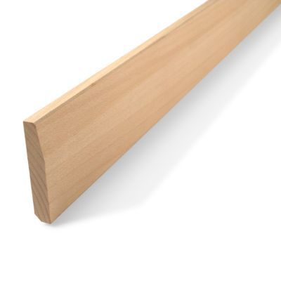 Plinthe inclinée en hêtre 14 x 80 mm L.2,4 m