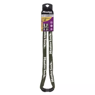 Chaîne en acier à combinaison Masterlock 1.50m x 8 mm