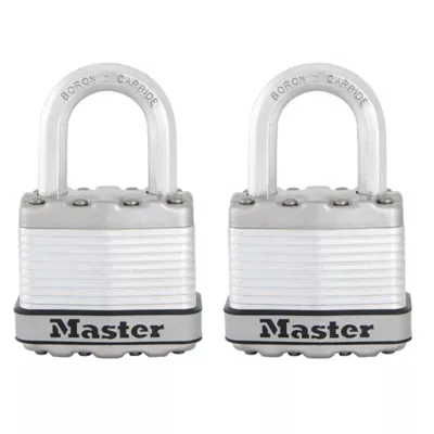 Cadenas à clé Master Lock Excell M1EURTt acier laminé l.45 mm hauteur de l'anse 24 mm vendu par 2