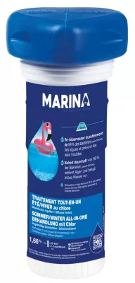 Traitement complet été/hiver diffuseur flottant 1 à 3 mois bassin 30 à 60m Marina