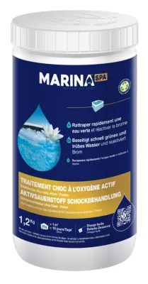 Traitement choc sans chlore à l'oxygène actif Marina 1,2 Kg