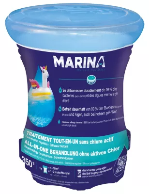 Traitement complet sans chlore diffuseur flottant pour bassin 4 à 10 m²
