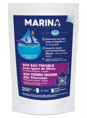 Sos eau trouble Liquide pour tous types de filtres - Clarifiant unidose 10m3