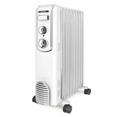Radiateur bain d'huile 2000W pour 20m², blanc , l. 42cm x H.63cm, Scholtes