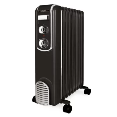 Radiateur bain d'huile 2000W pour 20m², noir, l. 42cm x H.63cm, Scholtes