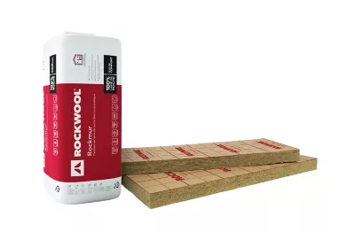Panneau laine de roche Rockwool Rockmur kraft - 0,6 x 1,35 m ép.45 mm