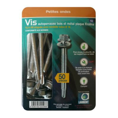 Vis autoperceuse plaque Ecolina vendue par 50 pièces
