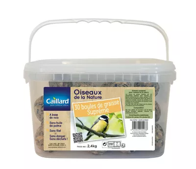 Seau boules de graisse pour oiseaux Suprême 30 x 80g