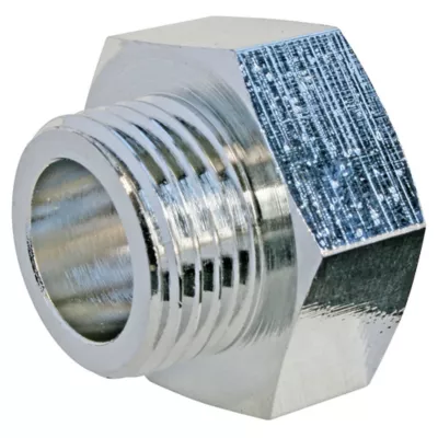 Réduction laiton chromé Femelle 20/27 (3/4") - Mâle 15/21 (1/2"), lot de 2