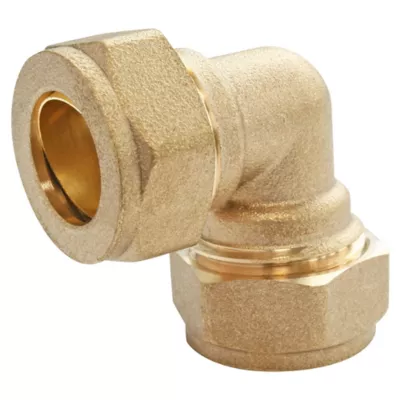 Image principale de Coude égal bicône à bague laiton pour tube cuivre Ø14