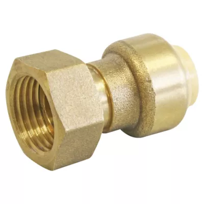 Raccord écrou tournant à clipser pour tube cuivre ou PER Ø12 - Femelle 15/21 (1/2")