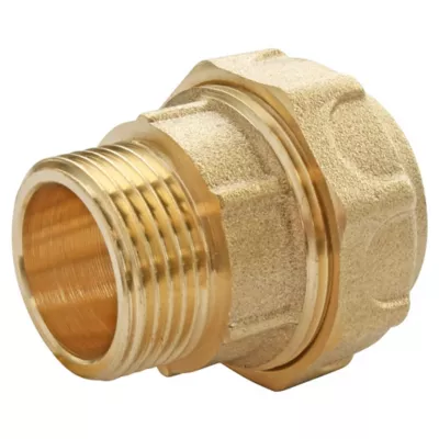 Image principale de Raccord laiton droit pour PE Ø32 - Mâle 20/27 (3/4")