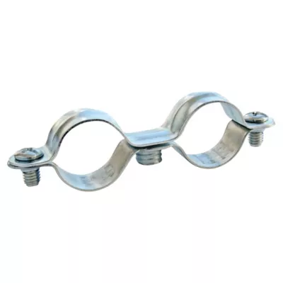 Collier de fixation double pour tube Ø12 mm, lot de 2