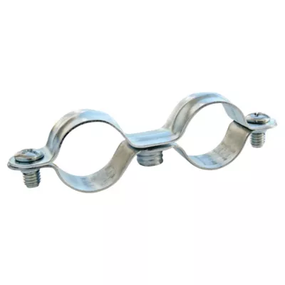 Image principale de Collier de fixation double pour tube Ø20 mm, lot de 2