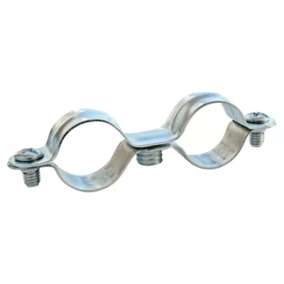Image principale de Collier de fixation double pour tube Ø22 mm, lot de 2