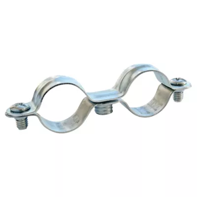 Image principale de Collier de fixation double pour tube Ø28 mm, lot de 2