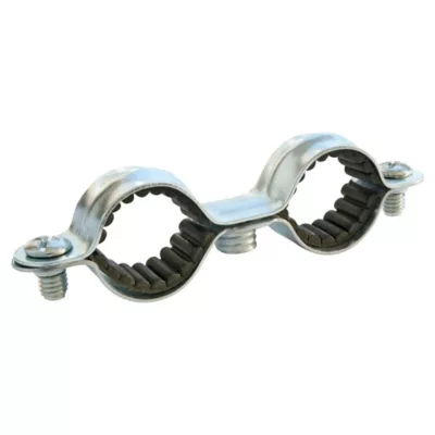 Image principale de Collier de fixation double isophonique pour tube Ø18 mm, lot de 2