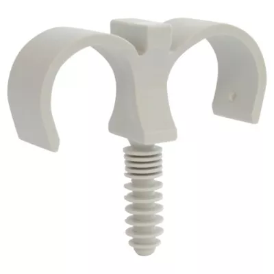 Image principale de Collier cheville double en plastique pour gaines souples Ø 25mm, lot de 15