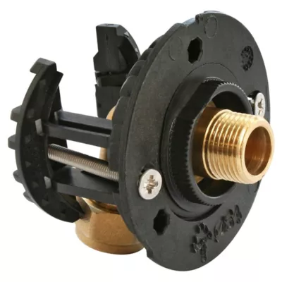 Fixation pour robinetterie WC pour PER Ø12 raccord à compression sortie mâle 12/17 (3/8")