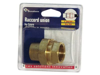 Raccord union fer/cuivre F26x24 Ø28 mm