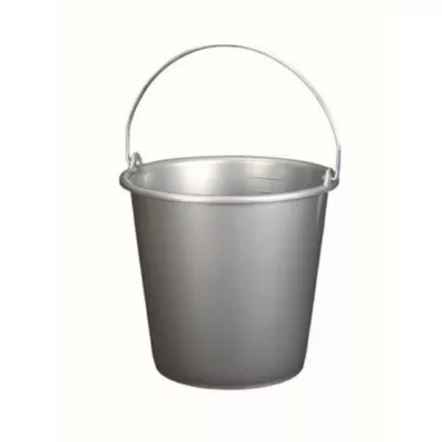 Seau ménager en plastique gris ø28 cm 10L Optiplast