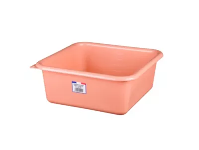 Bassine cuvette carrée 5.5L coloris pêche