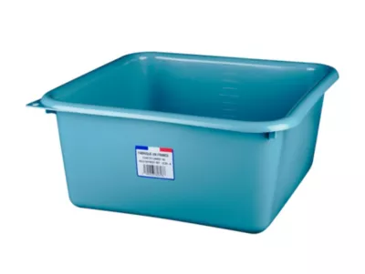 Bassine cuvette carrée 15L coloris bleu