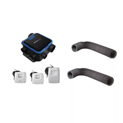 Kit VMC simple flux hygroréglable Aldes Easyhome Compact classic + 2 gaines 6m ø80mm et 1 gaine 6m x ø125mm offertes
