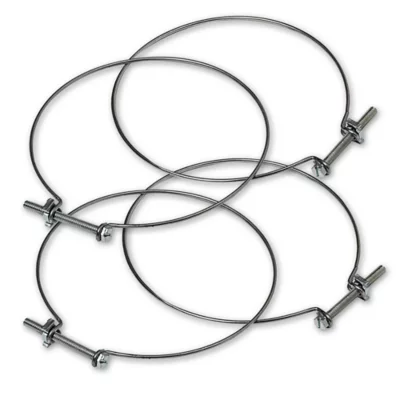 Collier Aldes Ø 80 mm pour raccord conduit souple, lot de 4