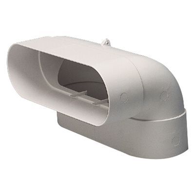 Coude vertical Aldes 100 x 40 mm blanc