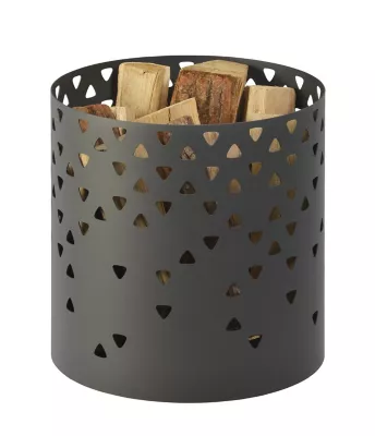 Rangement à bûches en acier Dixneuf berlingo gris sablé