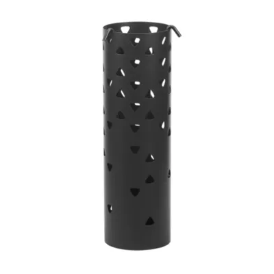 Serviteur de cheminée ou poêle en acier noir avec 3 accessoires, motifs ajourés géométriques, Dixneuf Berlingo