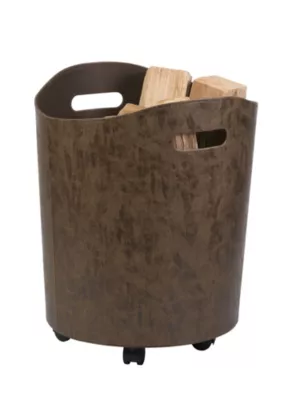 Rangement à bûches et granulés Dixneuf Omego marron
