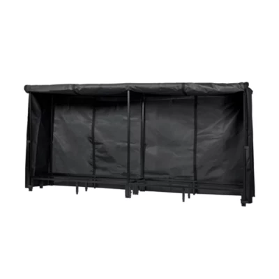 Bâche de protection ajustable pour range-bûches extérieur Dixneuf noir L.240cm l.38cm