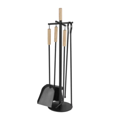 Serviteur de cheminée Dixneuf Linio noir 4 accessoires