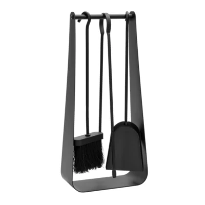 Serviteur de cheminée Dixneuf Trivio noir 3 accessoires