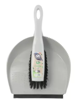 Pelle et balayette plastique gris Eléphant l.23,5 cm