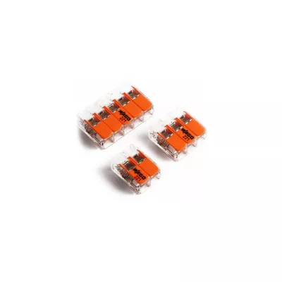 Lot de 60 mini bornes mixes à cliquet Wago
