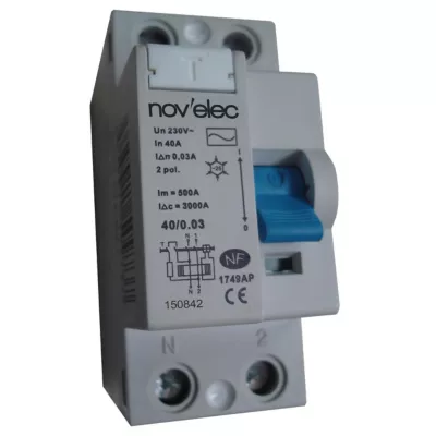 Interrupteur différentiel Nov'Elec 30mA - 40A - typeAC